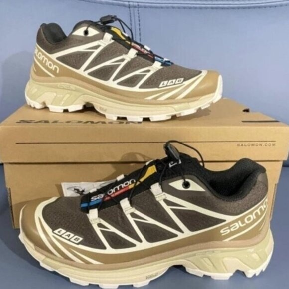 Salomon Men's Black and Tan Athletic Shoes - Picture 4 of 4